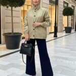 Zara Bomber Arka Detay Lastikli Trençkot  DŞ100449 - Çağla