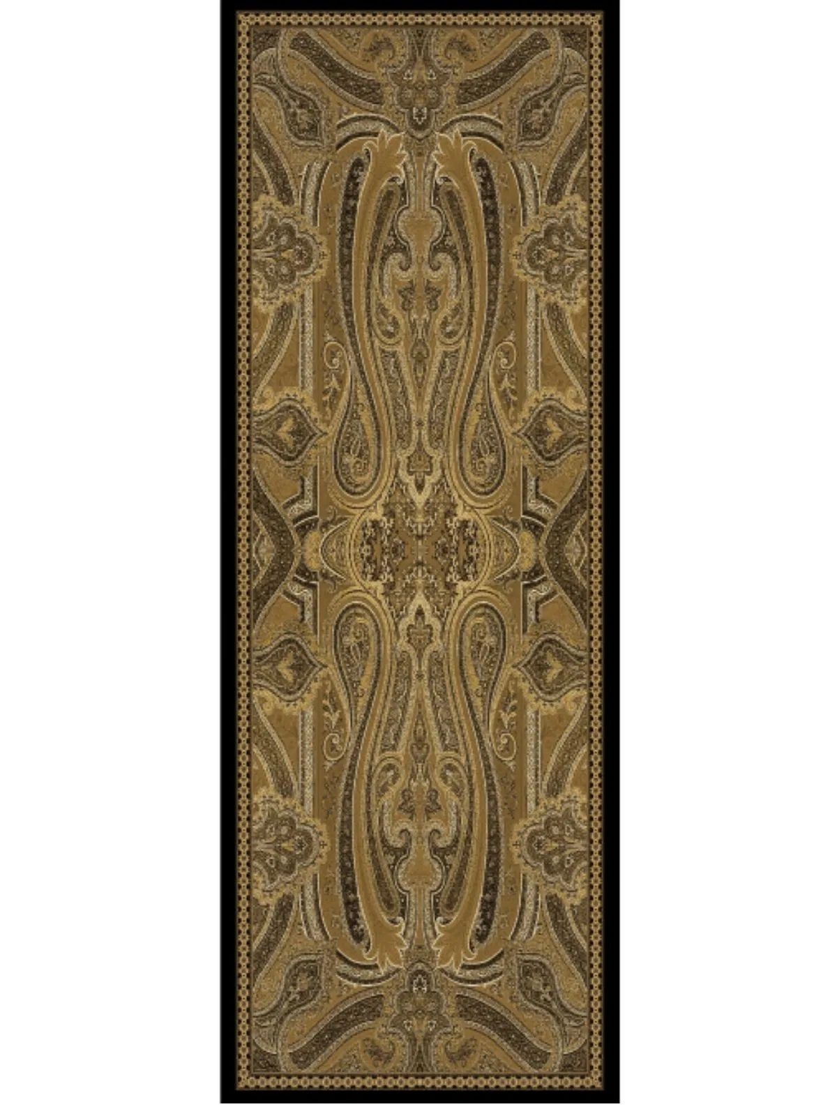 Rüya Tınısı Desen Şal 469-018 - V-11 - Gold Siyah - Görsel 3