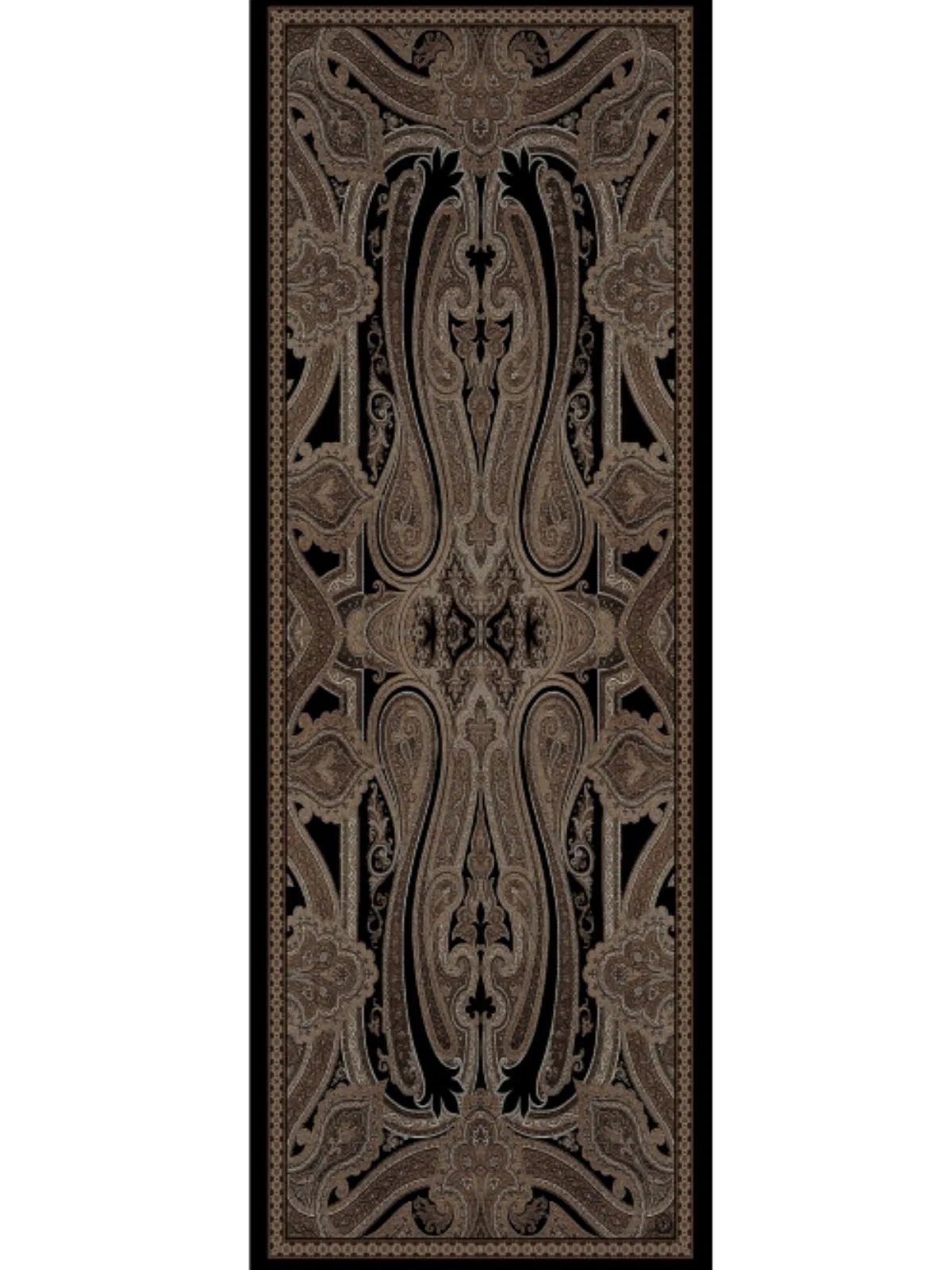 Rüya Tınısı Desen Şal 469-018 - V-6 - Bronz Siyah - Görsel 3