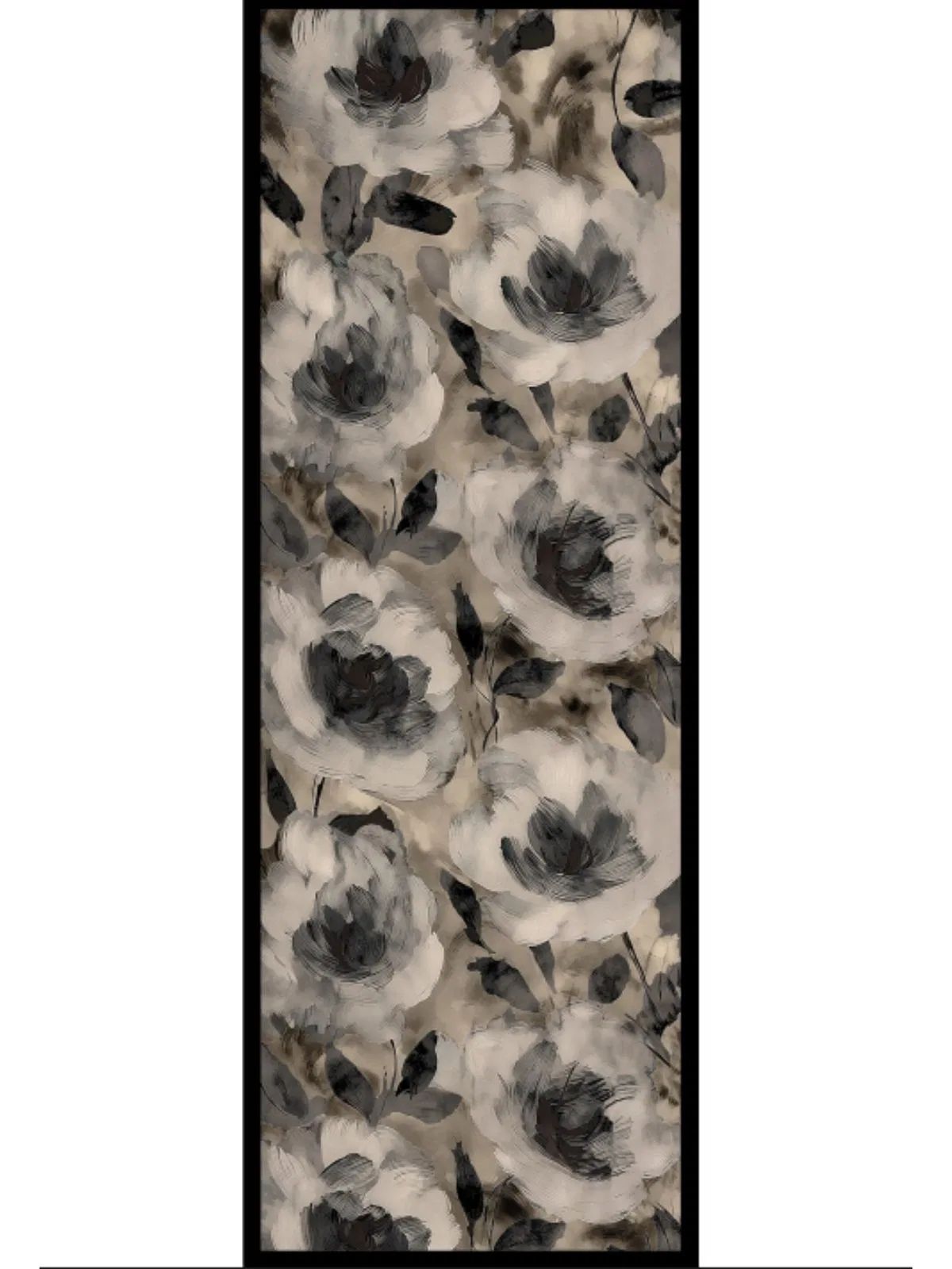 Nazende Desen Şal 469-020 - V-12 - Kül Siyah - Görsel 2