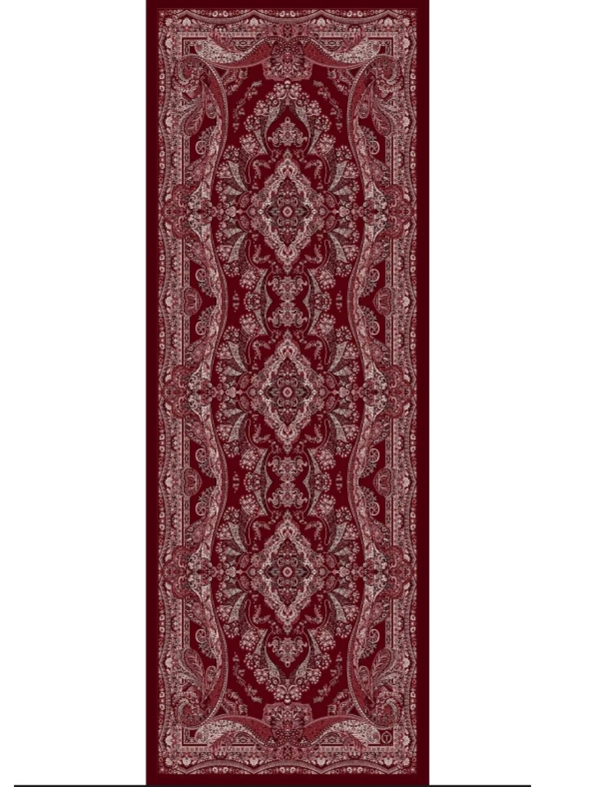 Ravza Desen Şal 469-019 - V-10- Bordo - Görsel 2