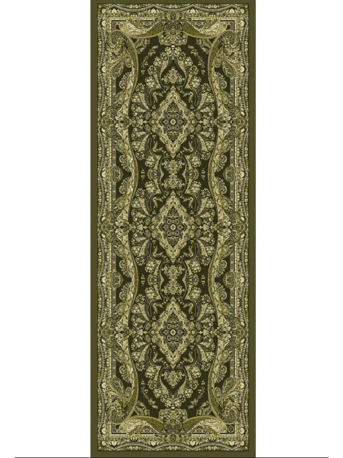 Ravza Desen Şal 469-019 - V-11 - Yağ Yeşili - Görsel 2