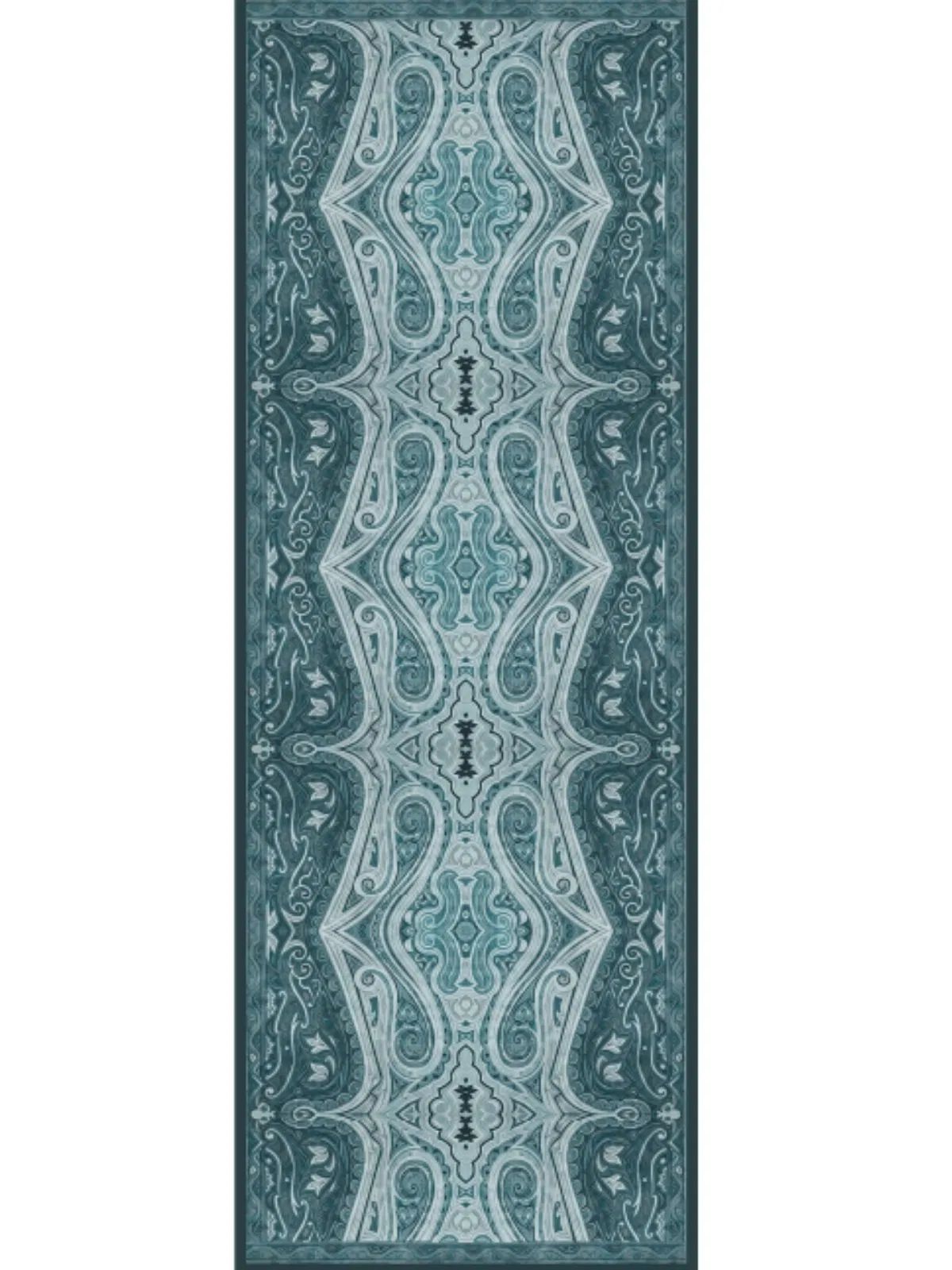 Mirşah Desen Şal  469-021 - V-8 - Deniz Mavi - Görsel 2