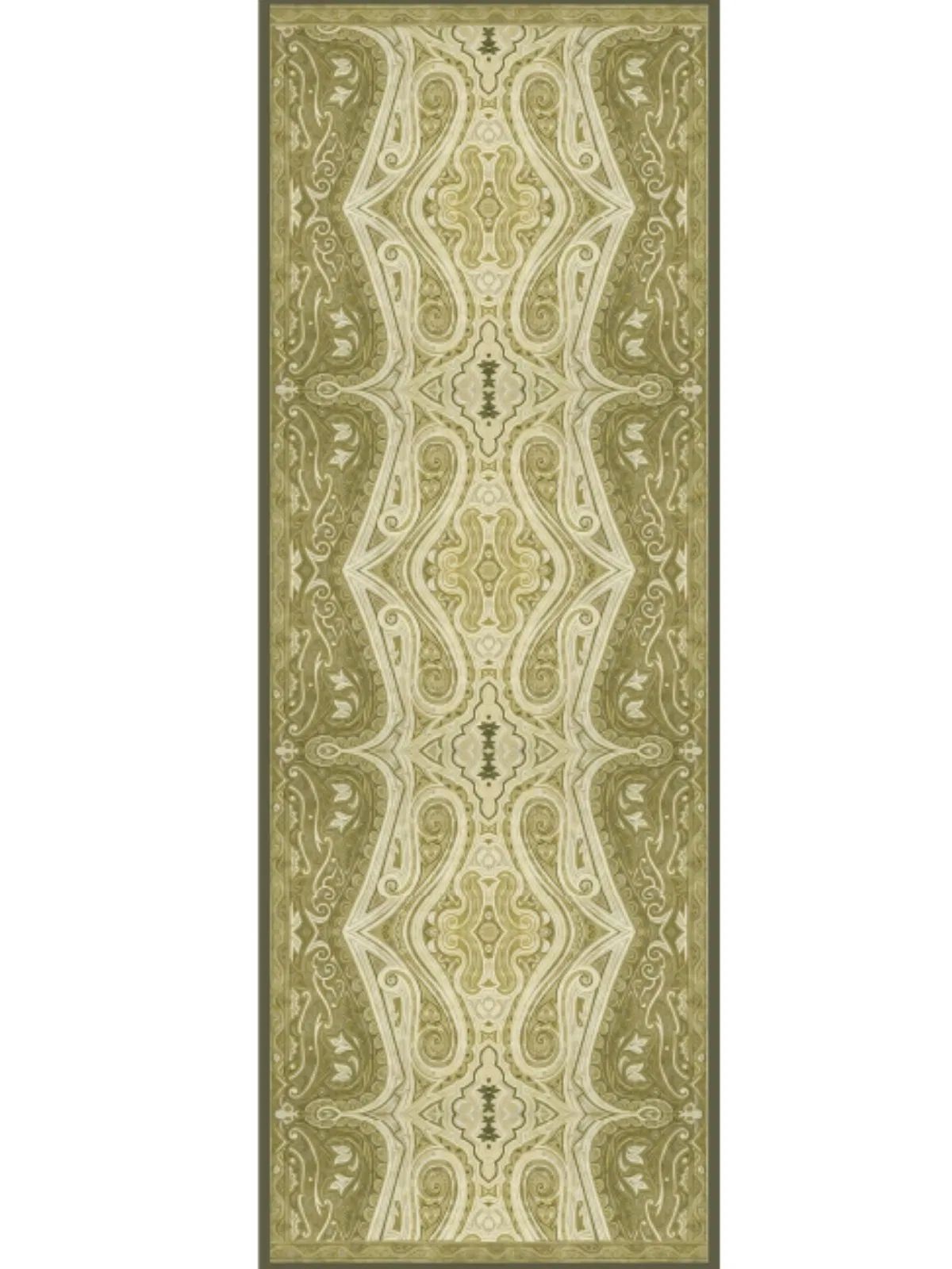 Mirşah Desen Şal 469-021 - V-6 - Yağ Yeşili - Görsel 2