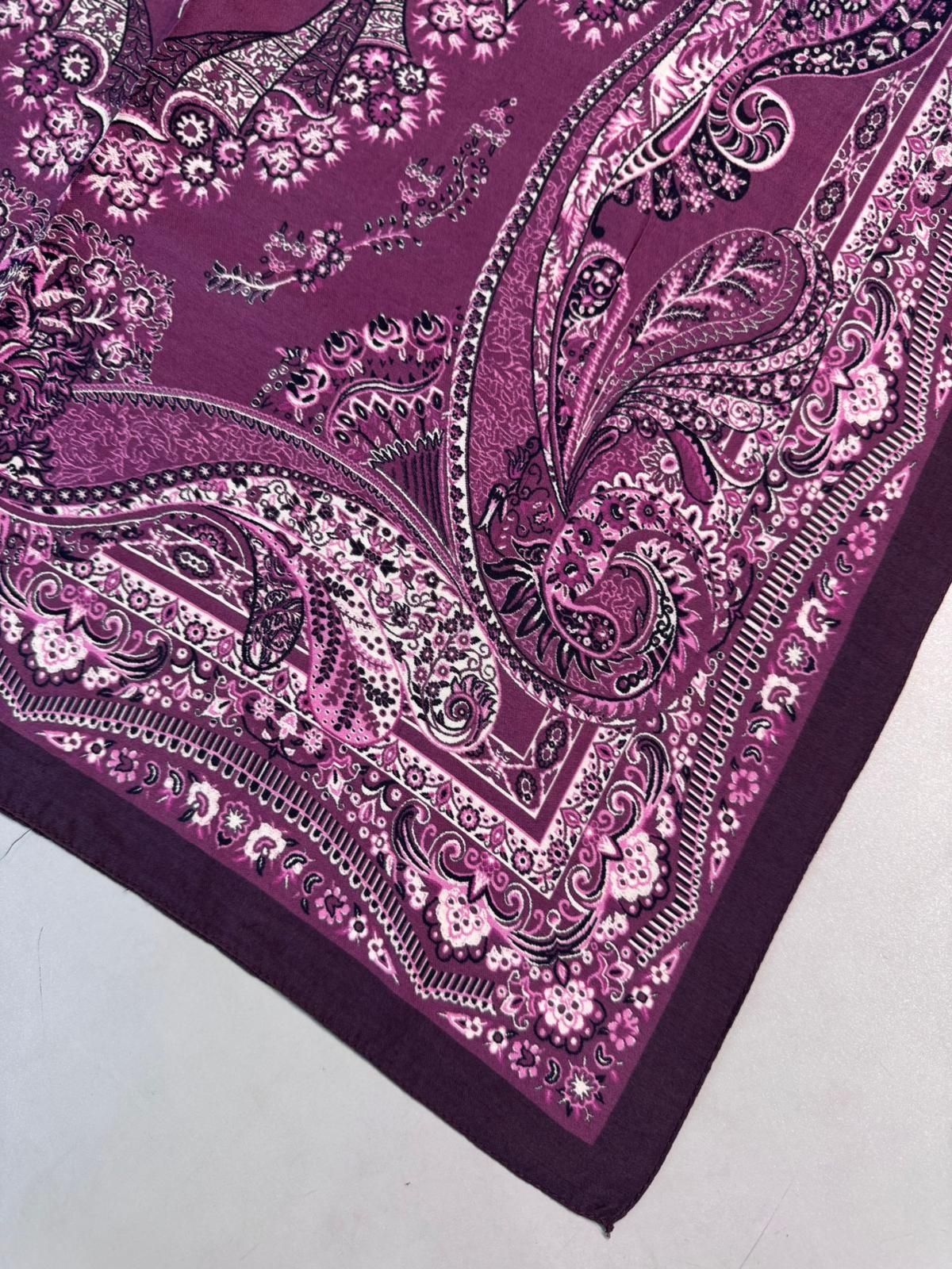 Ravza Desen Şal 469-019 - V-6 - Eflatun - Görsel 3