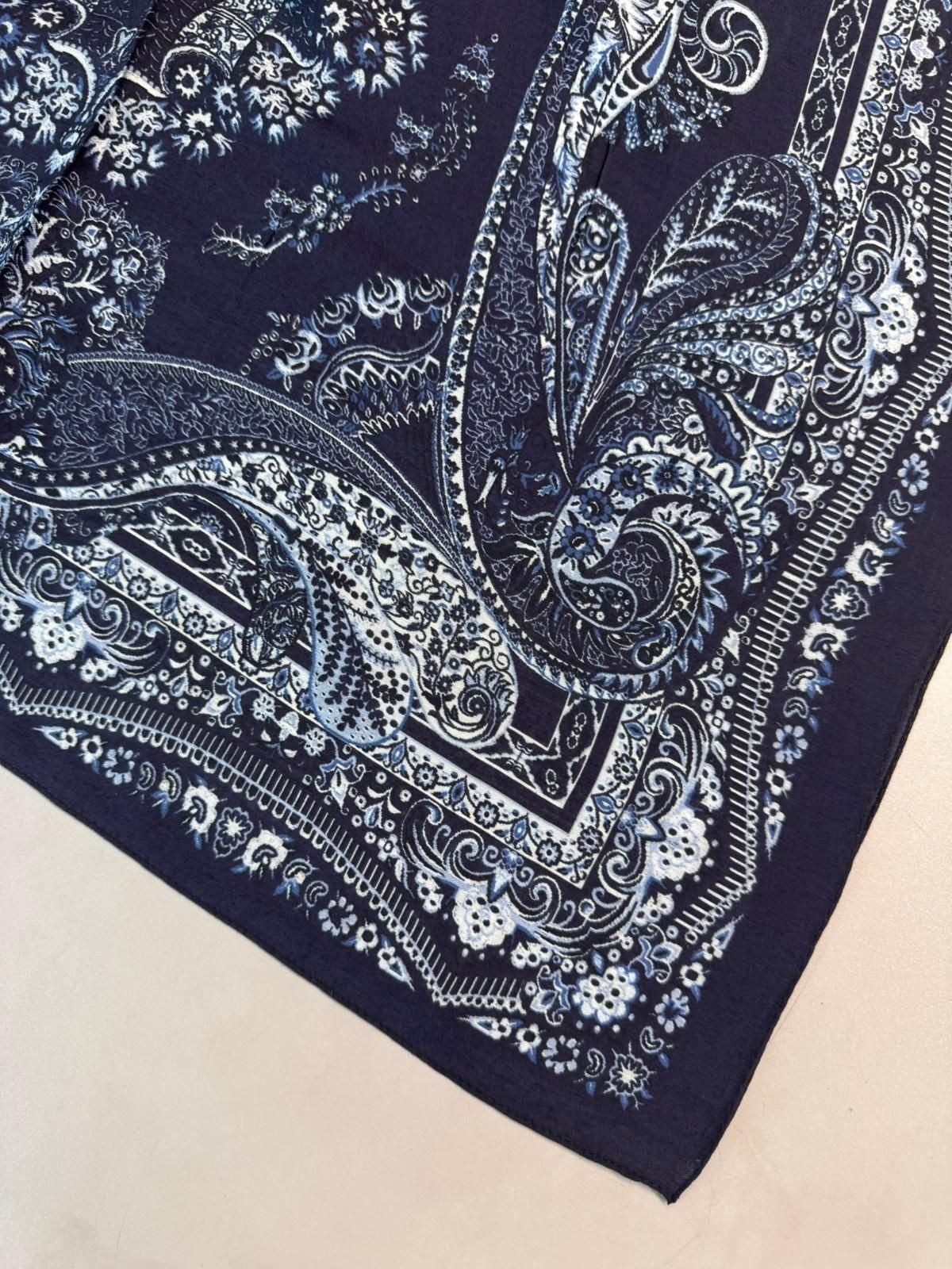 Ravza Desen Şal 469-019 - V-3 - Okyanus Mavi - Görsel 3