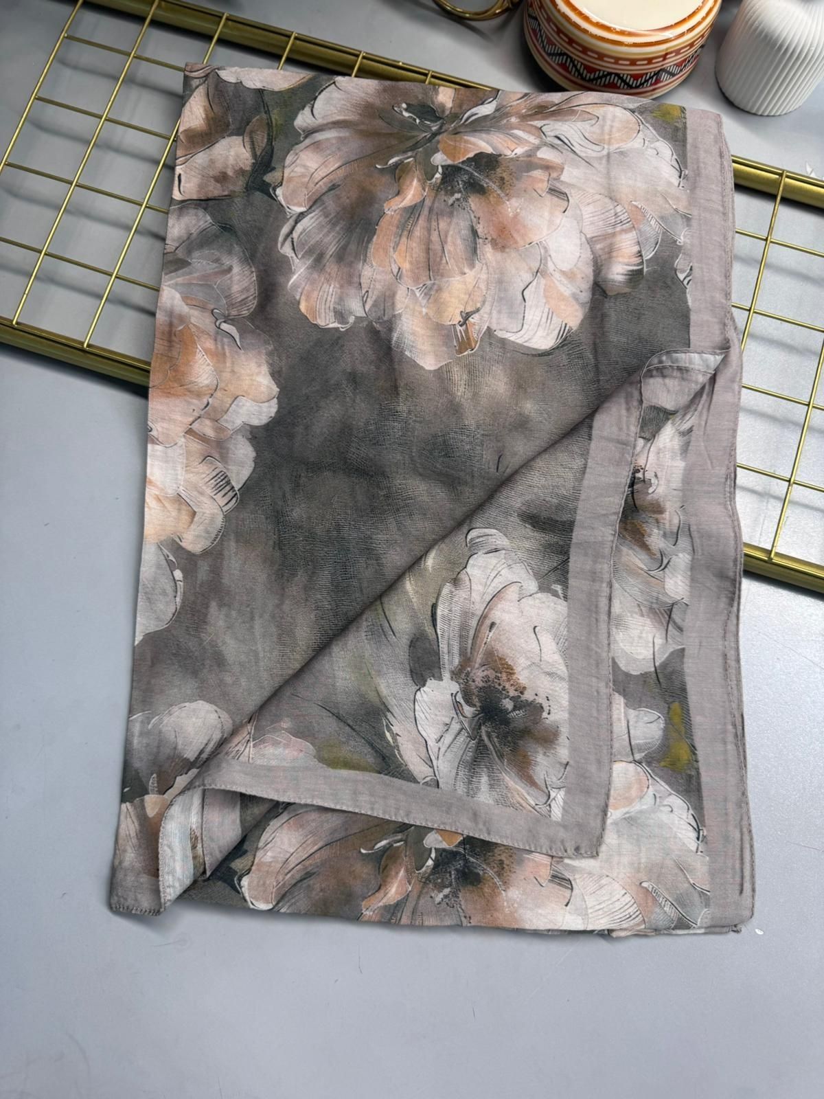 Zemheri Desen Şal 469-023 - V-4 - Dumanlı Gri