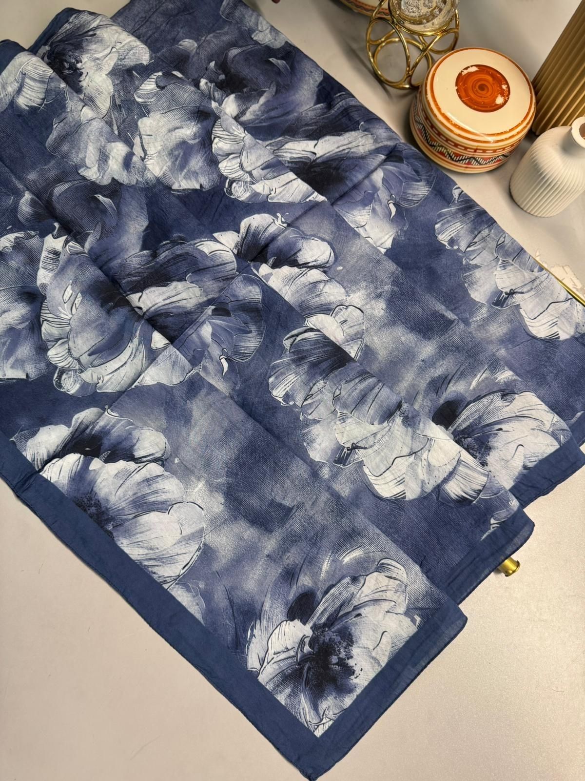 Zemheri Desen Şal 469-023 - V-17 - Gök Mavi - Görsel 2