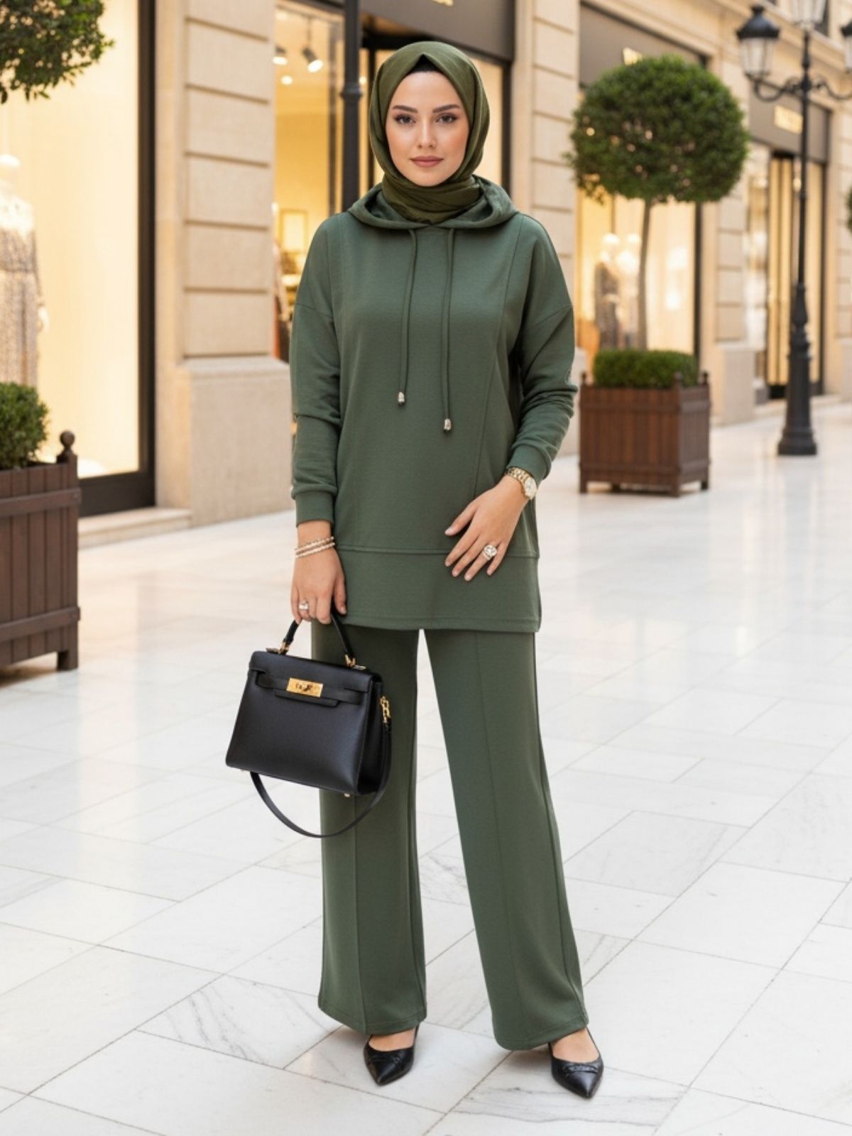 Premium Oysho Edoril İkili Takım TK100255 - Haki