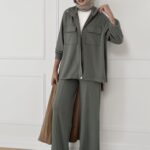 Premium Oysho Bomber İkili Takım BÜYÜK BEDEN TK100248 - Haki