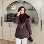 Pena Kürk Yaka Detaylı Mont DŞ100285 - Bordo