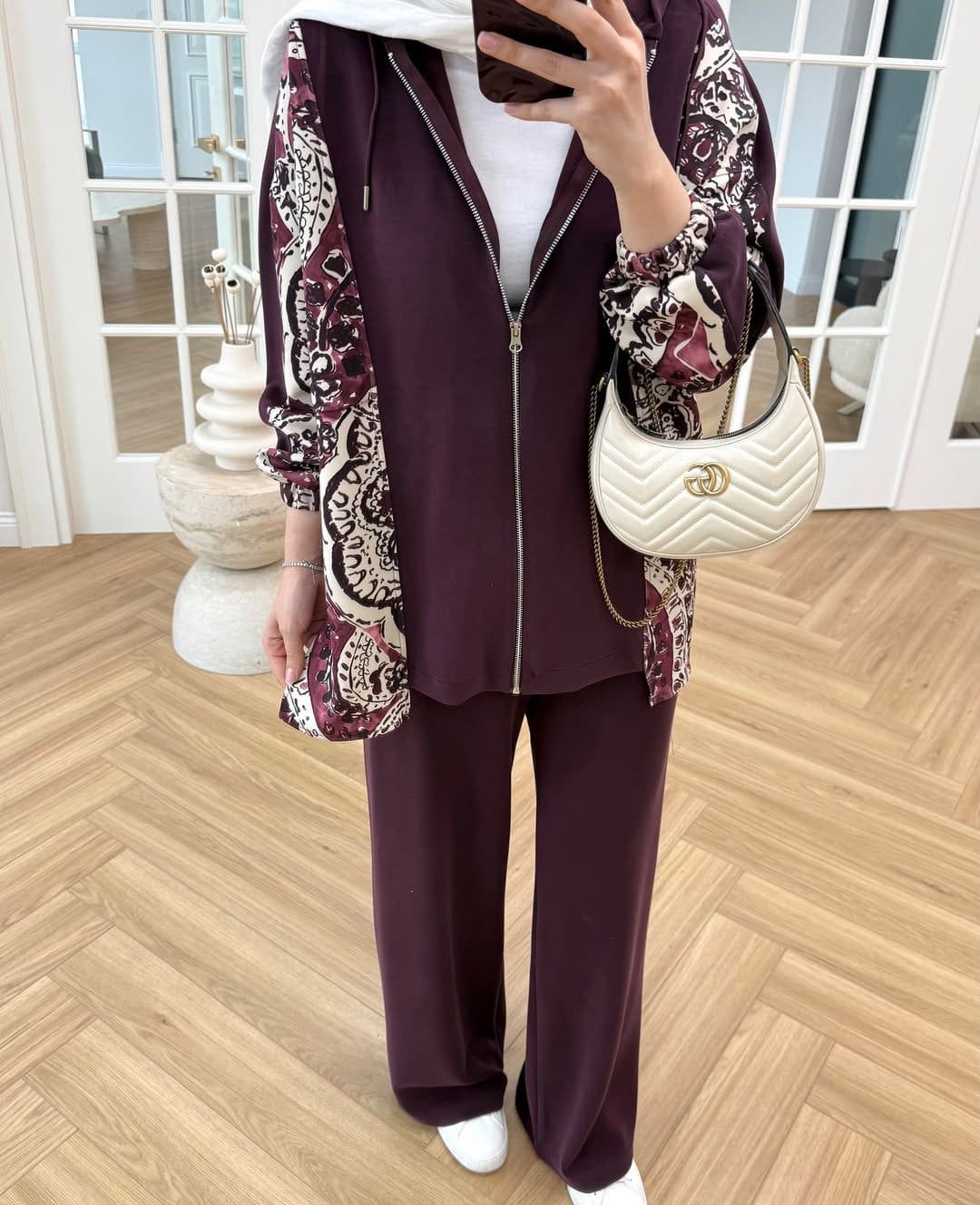 Premium Aspera Oysho İkili Takım TK100250 - Bordo - Görsel 3