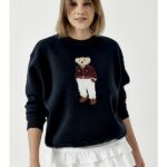 Moniy Ayıcık Detay Sweat SWT100448 - Siyah