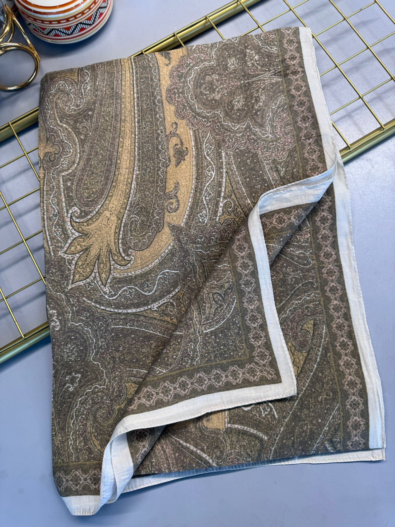 Rüya Tınısı Desen Şal 469-018 - V-14 - Açık gri