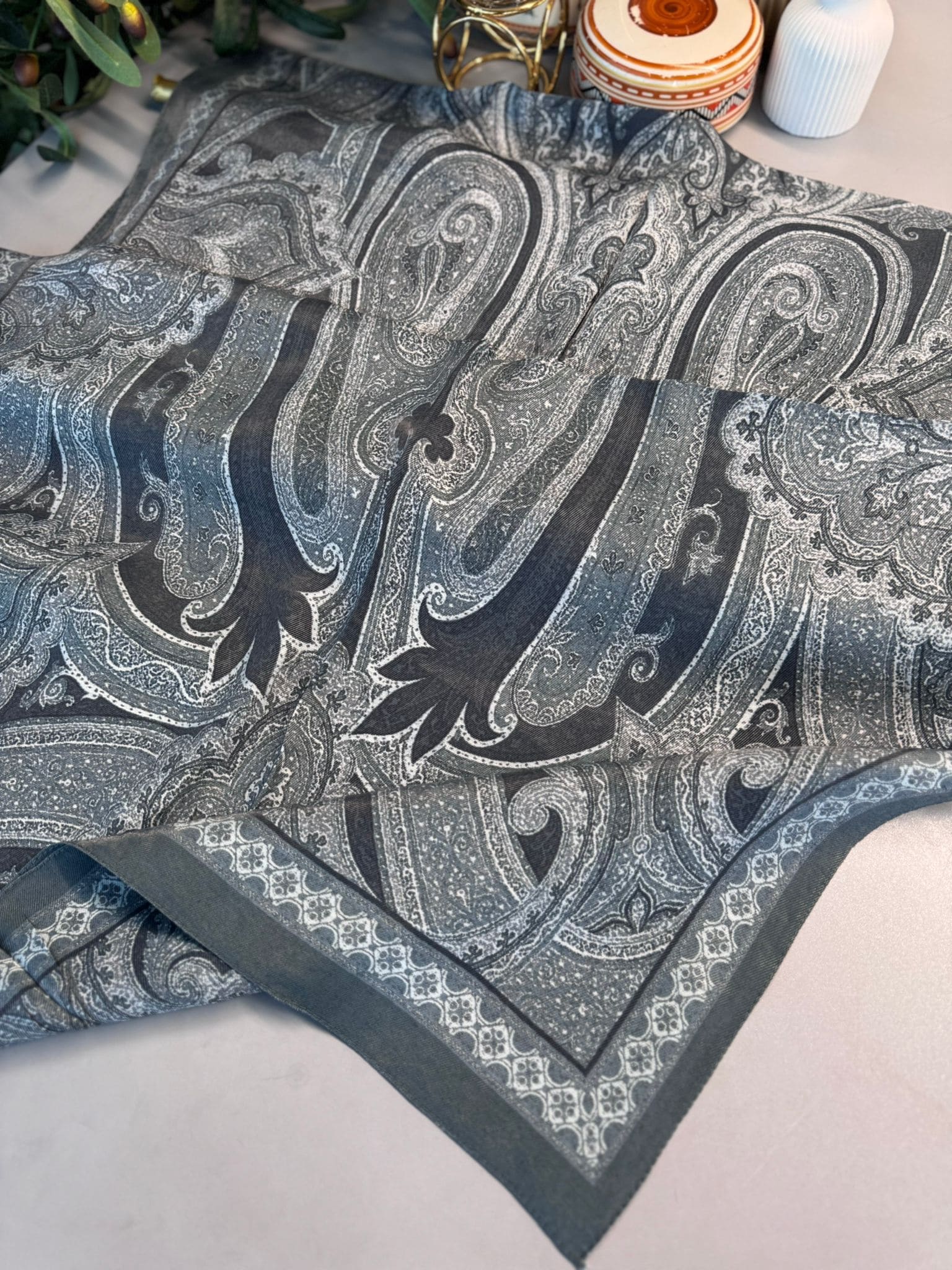 Rüya Tınısı Desen Şal 469-018 - V-17 - Buz Mavi - Görsel 2