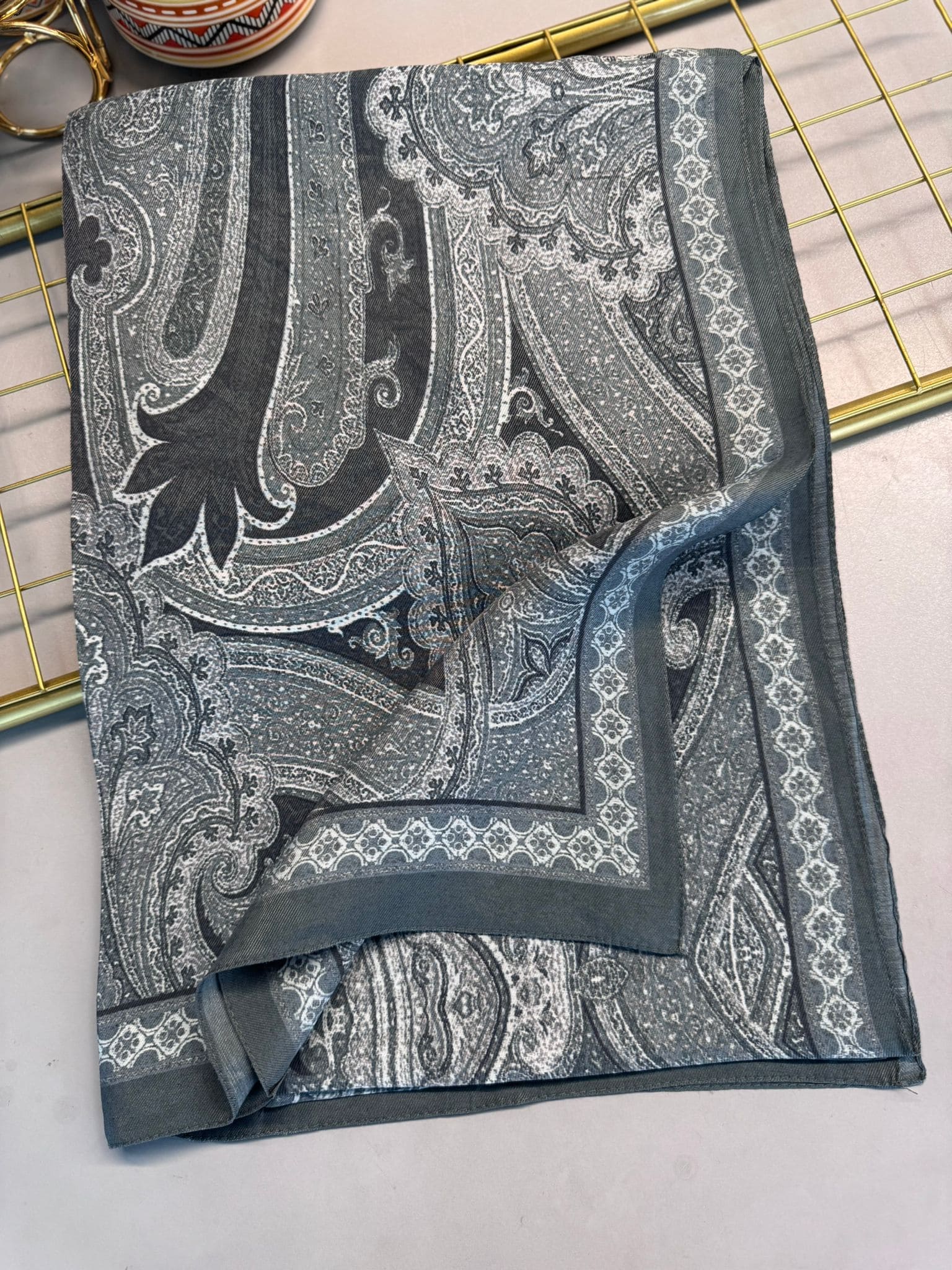 Rüya Tınısı Desen Şal 469-018 - V-17 - Buz Mavi