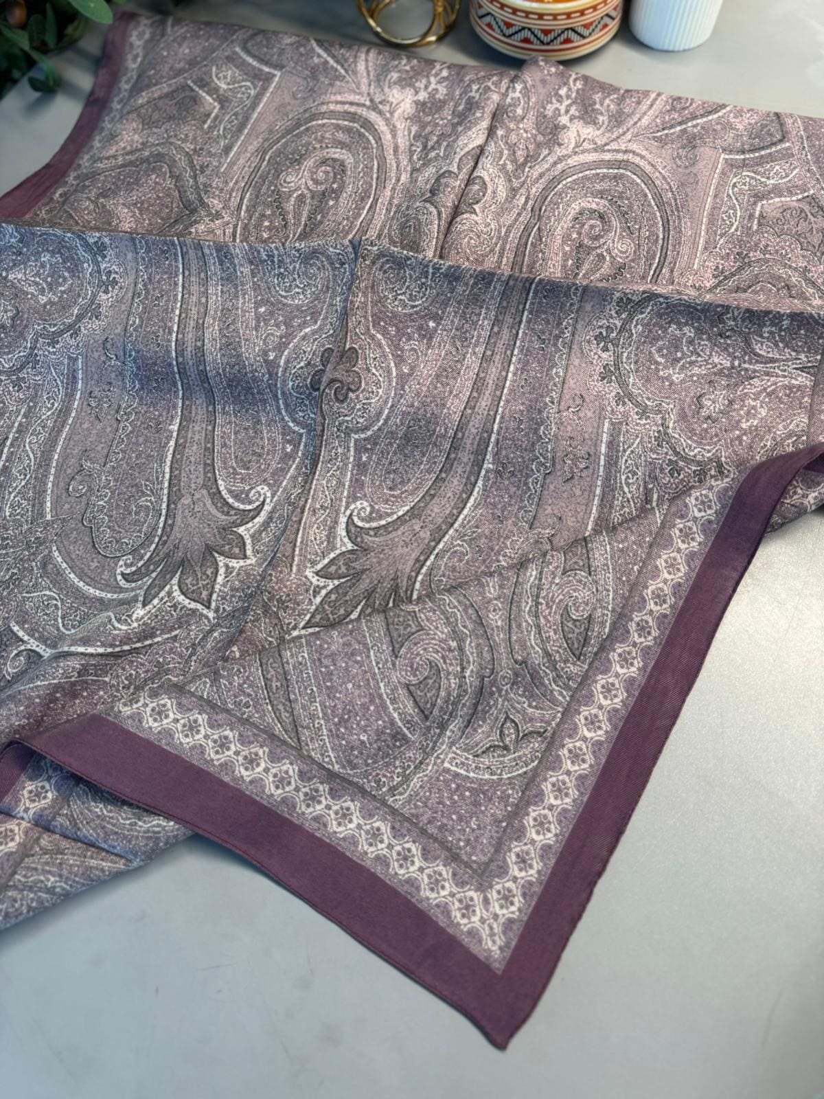 Rüya Tınısı Desen Şal 469-018 - V-22 - Leylak - Görsel 2