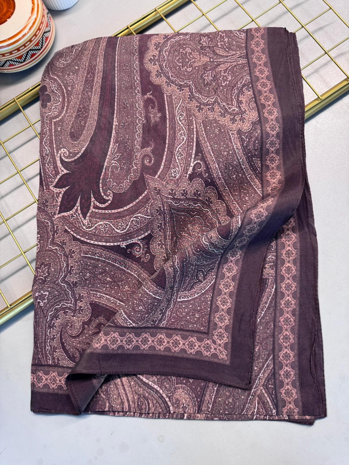 Rüya Tınısı Desen Şal 469-018 - V-9 - Vişne Çürüğü