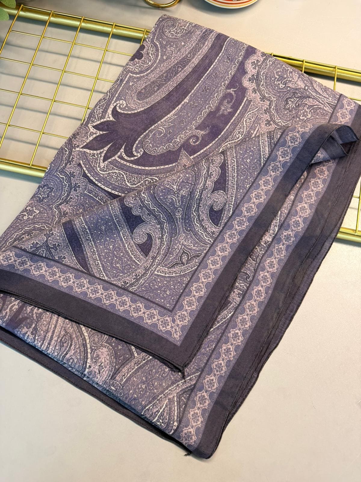 Rüya Tınısı Desen Şal 469-018 - V-15 - Eflatun