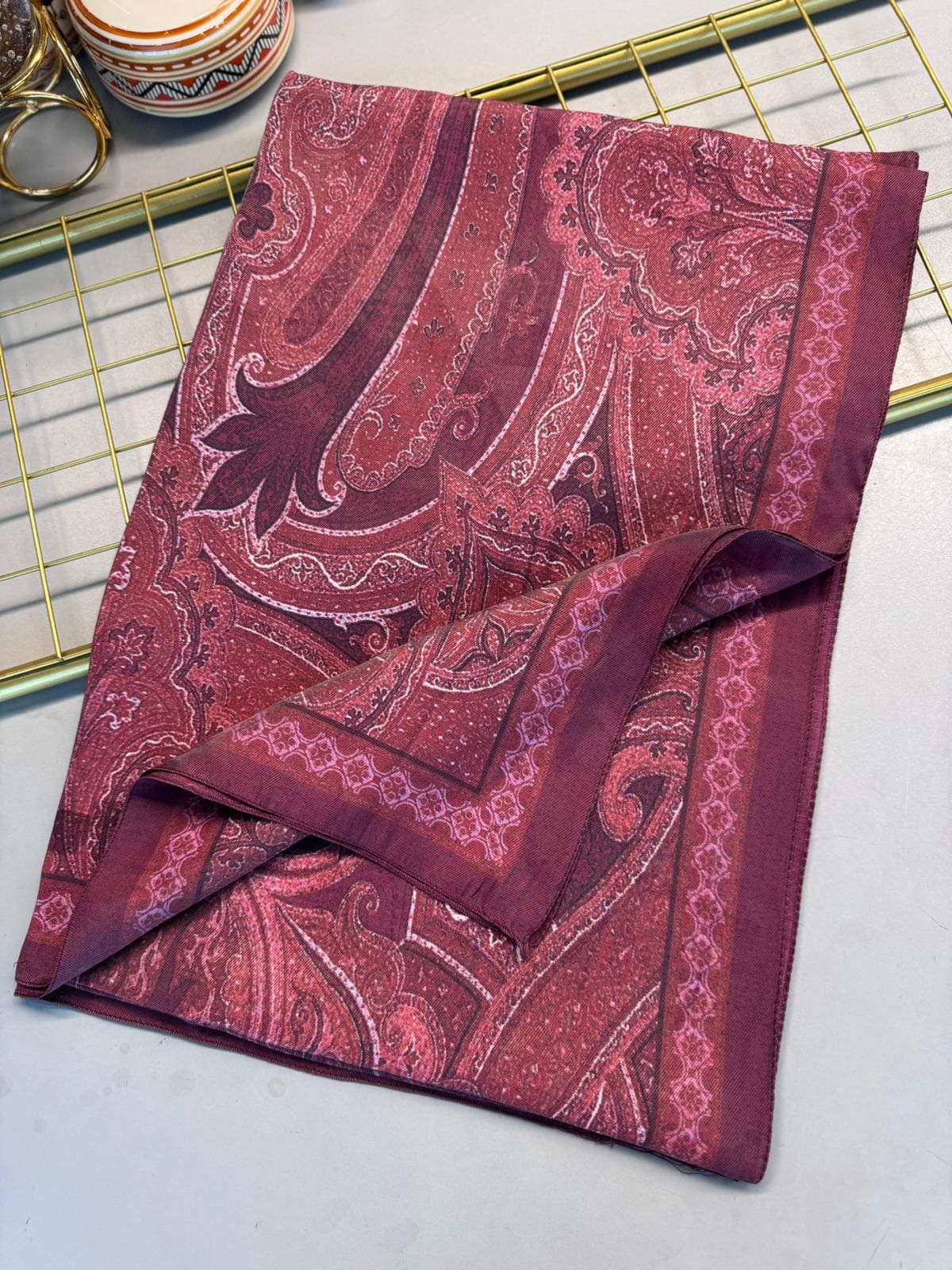 Rüya Tınısı Desen Şal 469-018 - V-19 - Mercan