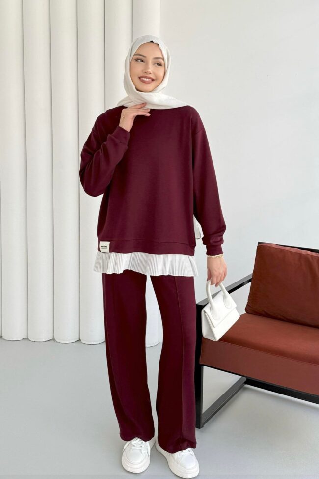 Loliy Oysho İkili Takım TKM100283 – Bordo