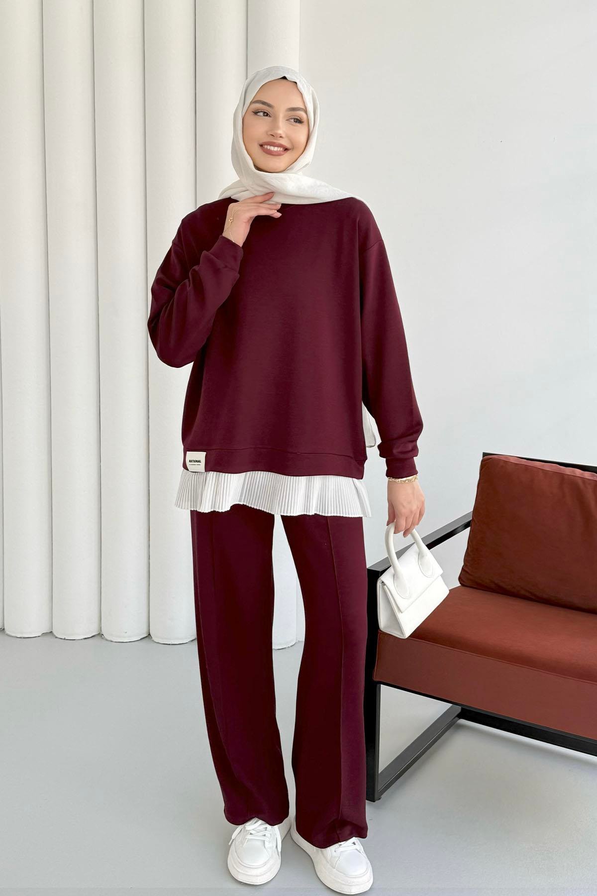 Loliy Oysho İkili Takım TKM100283 – Bordo