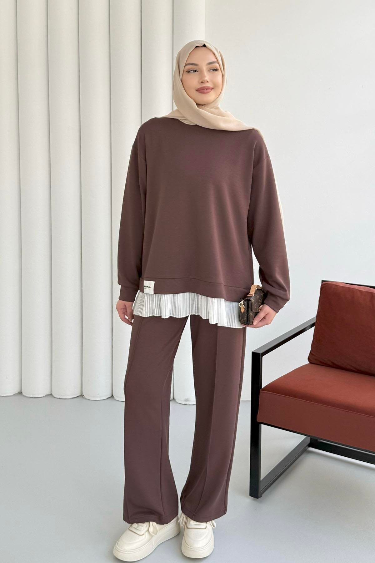 Loliy Oysho İkili Takım TKM100283 – Kahve - Görsel 2