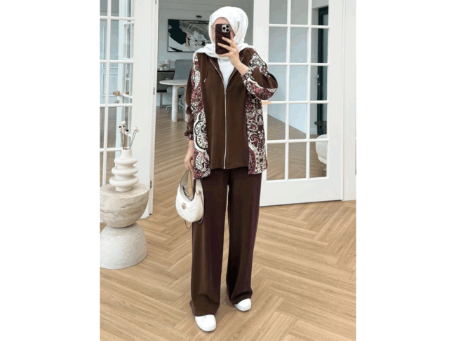 Premium Aspera Oysho İkili Takım TK100250 - Kahve