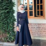 Puff Scuba Elbise ELB104434 - Lacivert