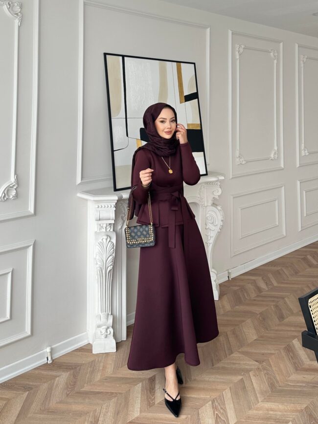 Esla Scuba Etekli Takım(ŞAL HEDİYE) TK100432 - Bordo