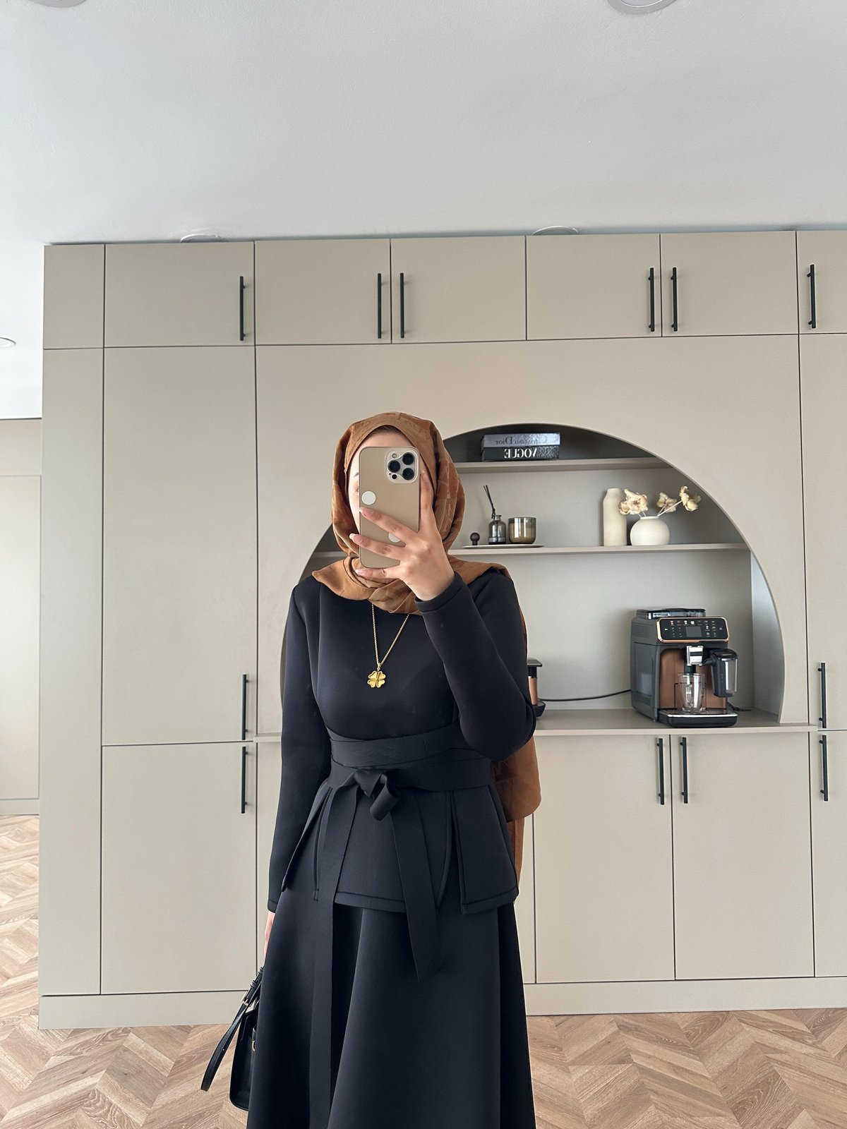 Esla Scuba Etekli Takım(ŞAL HEDİYE) TK100432 - Siyah - Görsel 4