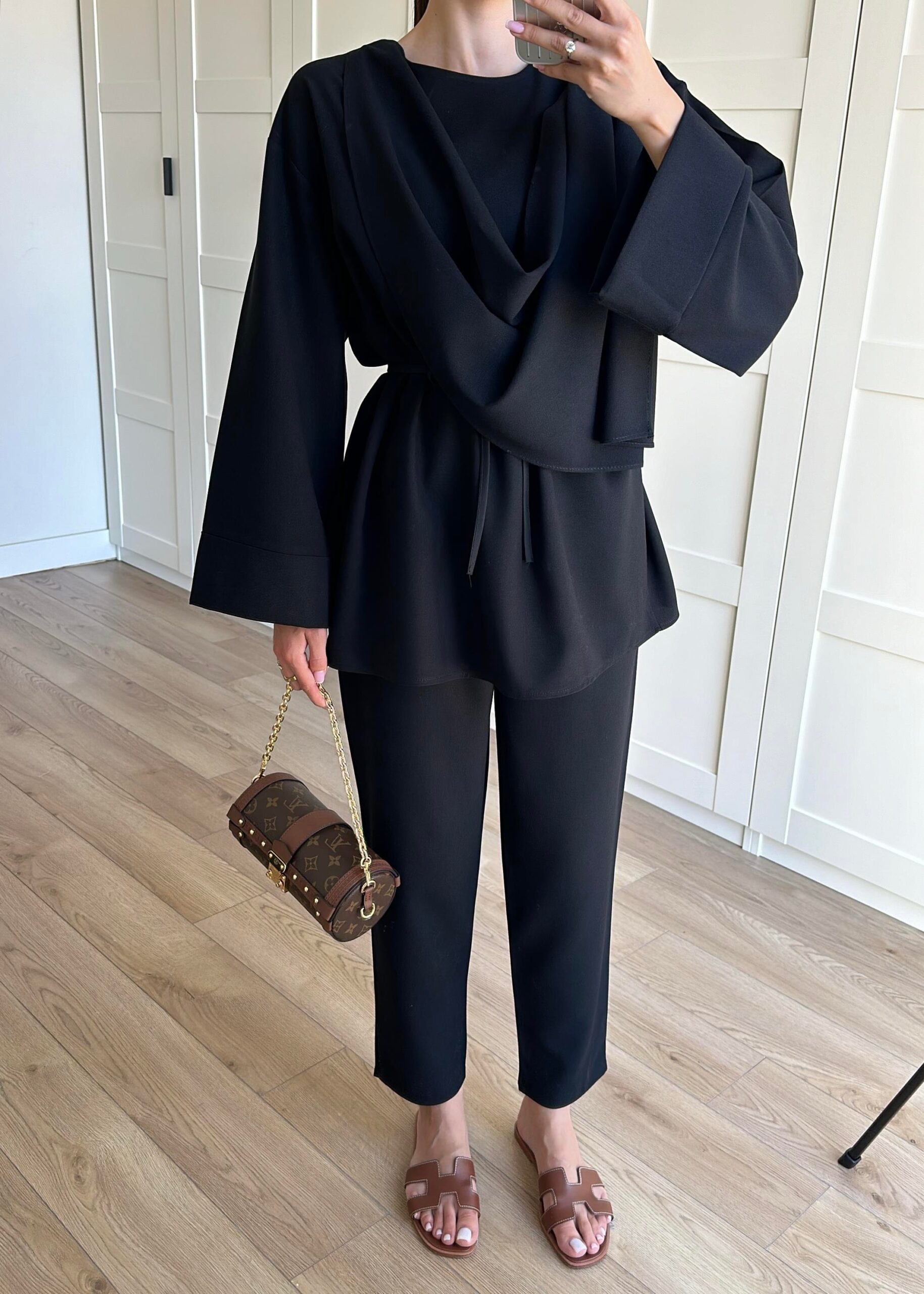 Pelerin İkili Takım TK100350 - Siyah - Görsel 2