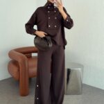 Zaina Oysh Çıtçıt Detay İkili Takım TKM100450 – Acı Kahve