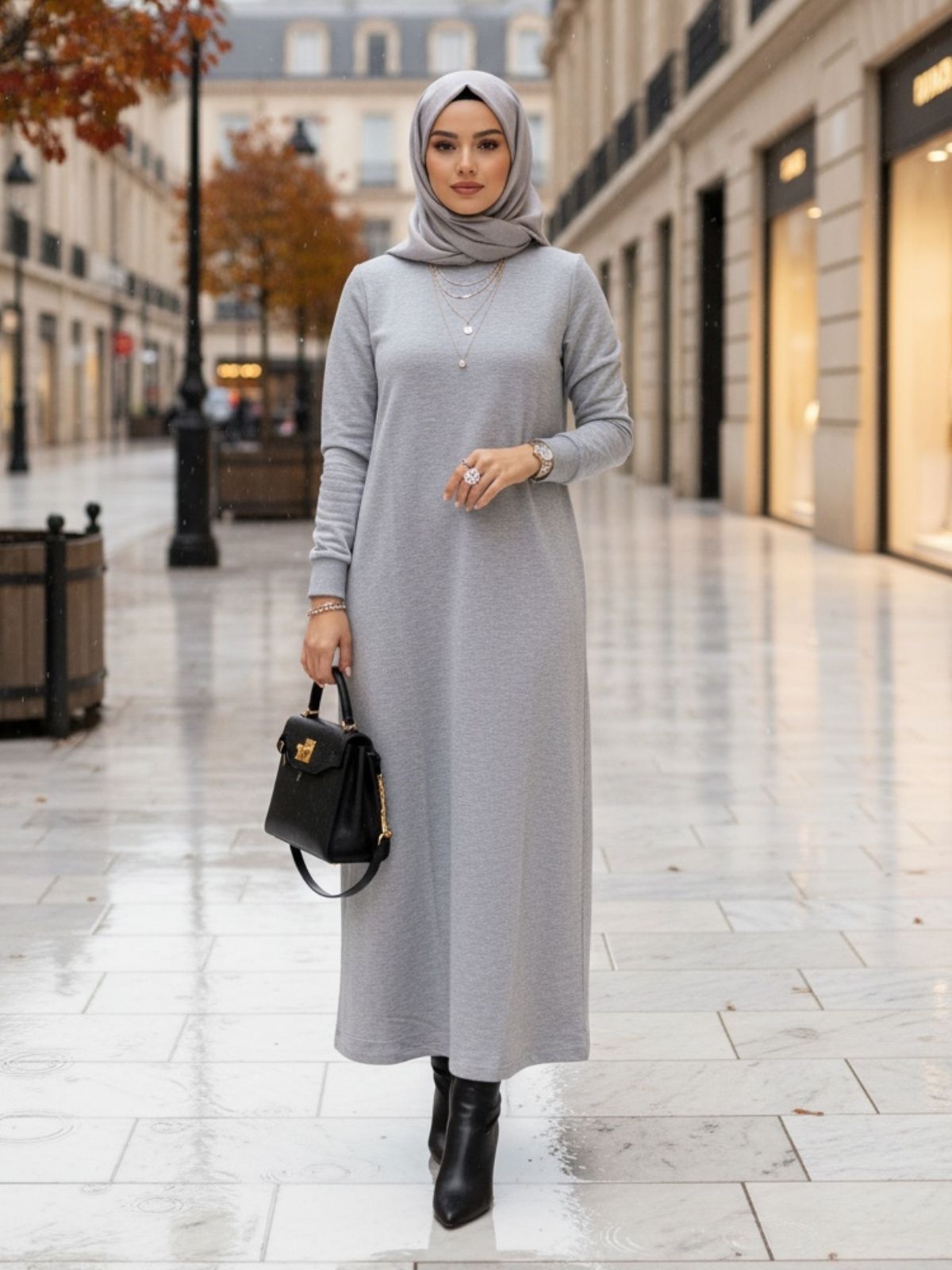 Daniela Trend Elbise ELB100452  – Gri